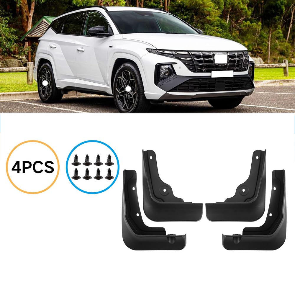 Bavettes Garde-Boue Hyundai Tucson N-Line 2024 - Protection Avant Arrière 4 Pièces ABS