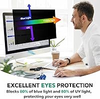 Vista 3 de Filtro de pantalla de privacidad de 32 pulgadas para monitor de computadora curvado para PC de escritorio de pantalla ancha 16:9