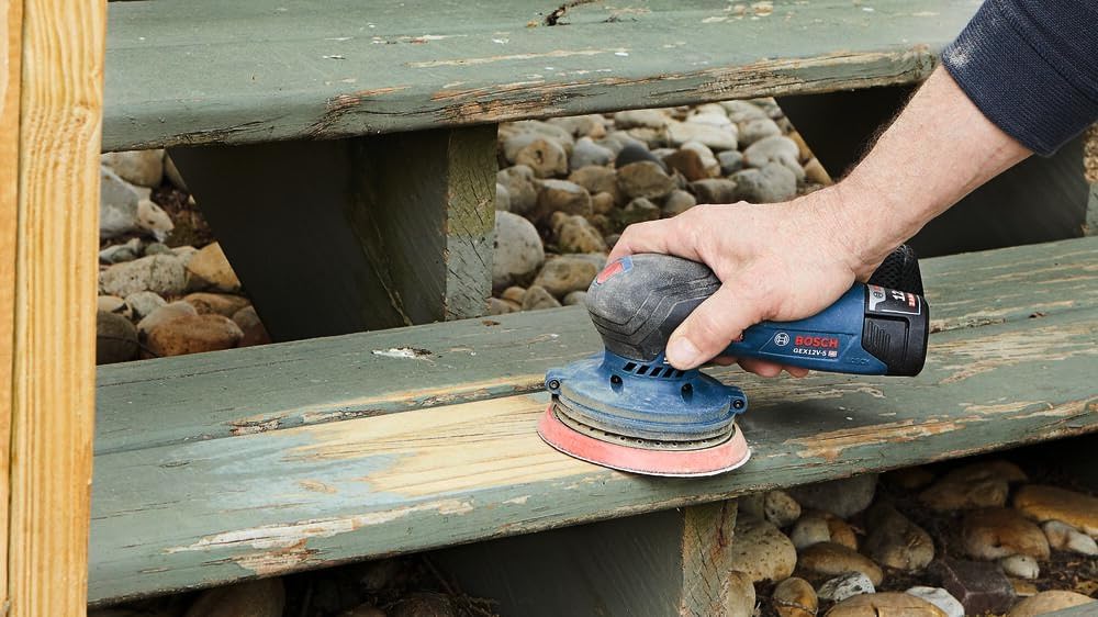 BOSCH GEX12V-5N 12V Max Brushless 5" Random Orbit Sander - Ergonomic Palm Grip, Dust Collection System, Speed Selector, Soft-Start Technology (Bare Tool) - Image 17