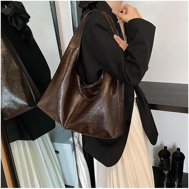 Burgundy Purse Large Tote Bags for Women Slouchy Hobo Bag Leather Hobo Bags for Women - Image 3