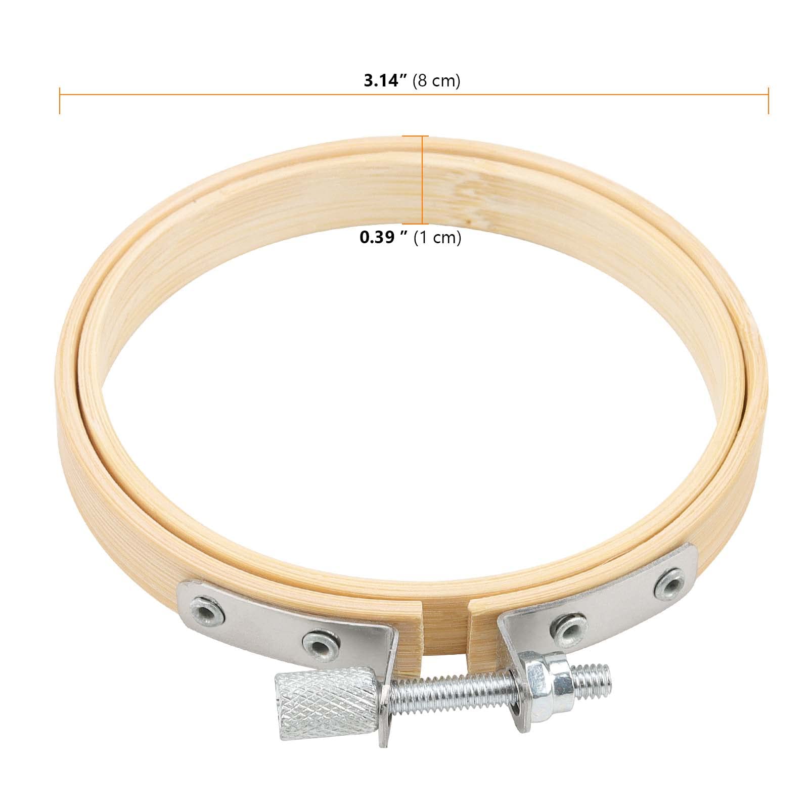 SEUNMUK 15 PCS 3 Inch Small Embroidery Hoops, Embroidery Cross Stitch Hoop Circle Bamboo Hoops for DIY Art Crafting - Image 2