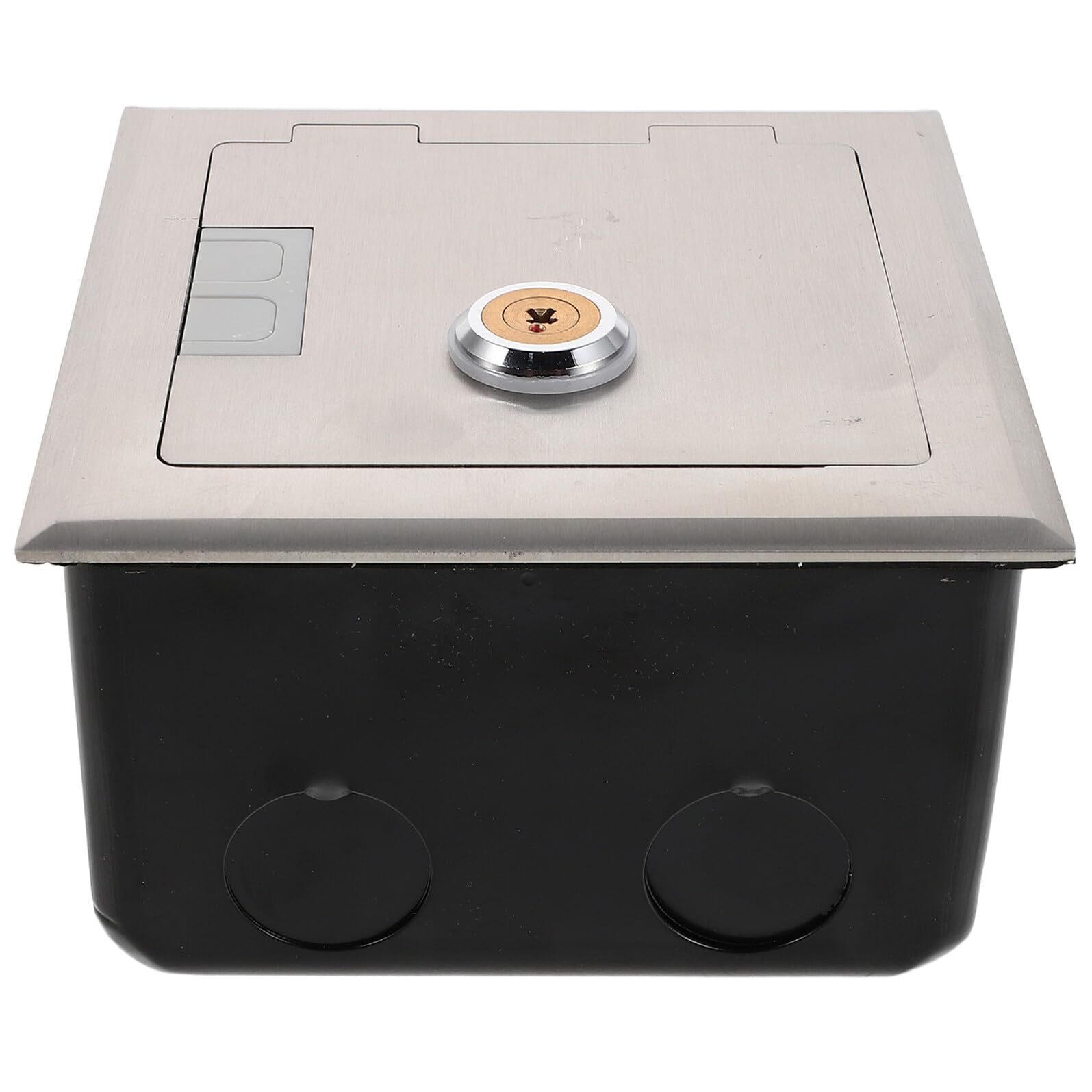TEHAUX Scatola Di Derivazione Da Incasso Pavimento in Acciaio Inox Con Uscita Cavo Rimovibile e Copertura Protettiva Per Elettronica