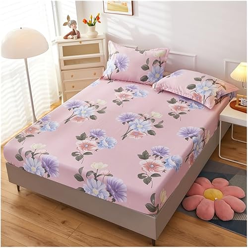 Miniatura 10 de Sábana bajera ajustable tamaño California King, sábana bajera ultra suave con bolsillo profundo, sábana inferior de algodón, cómoda y lavable, 1