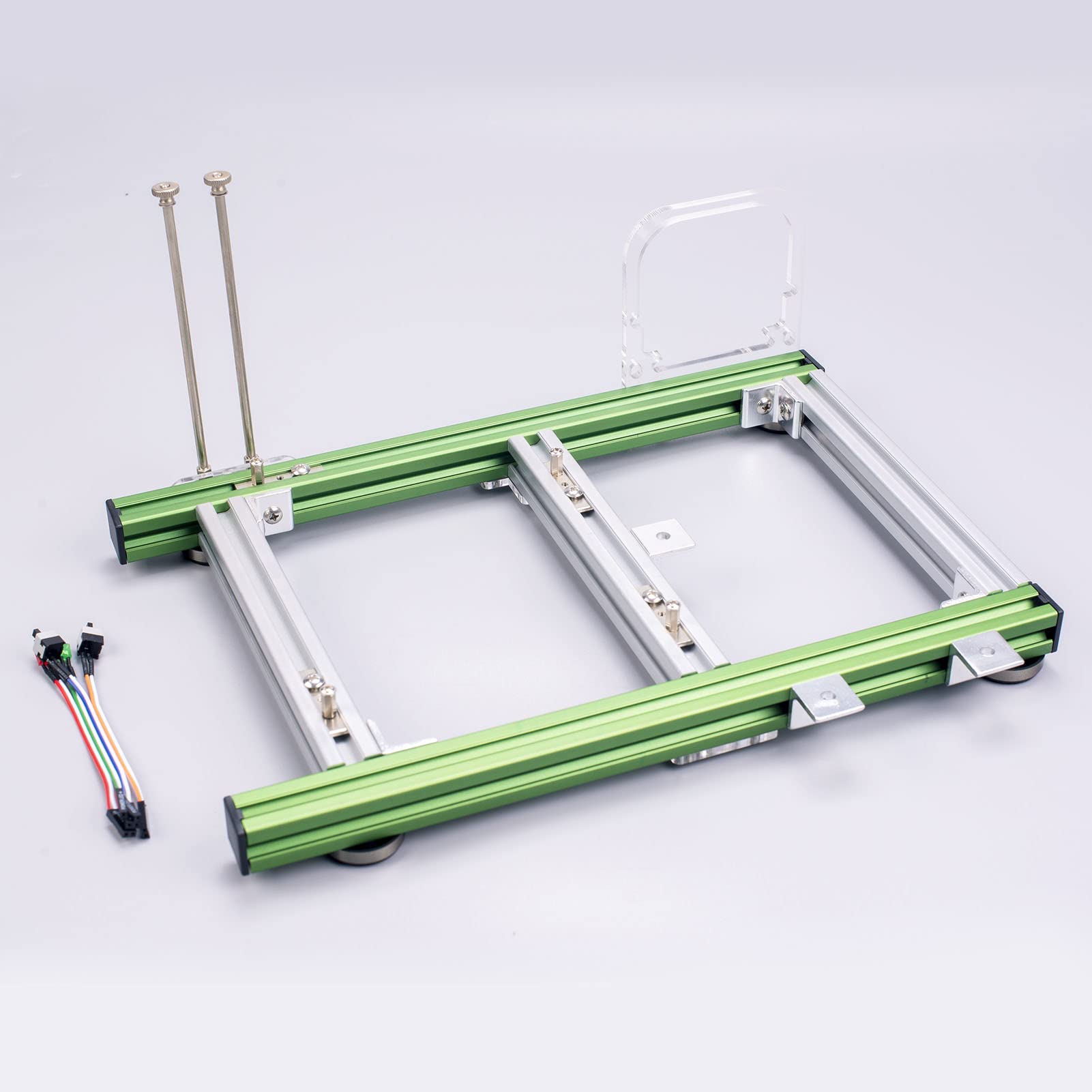 Staffa per Custodia Aperta per Computer ITX Telaio in Alluminio Fai-da-te con Buona Dissipazione del Calore per Uso Domestico e Configurazione di Gioco (Verde Argento)