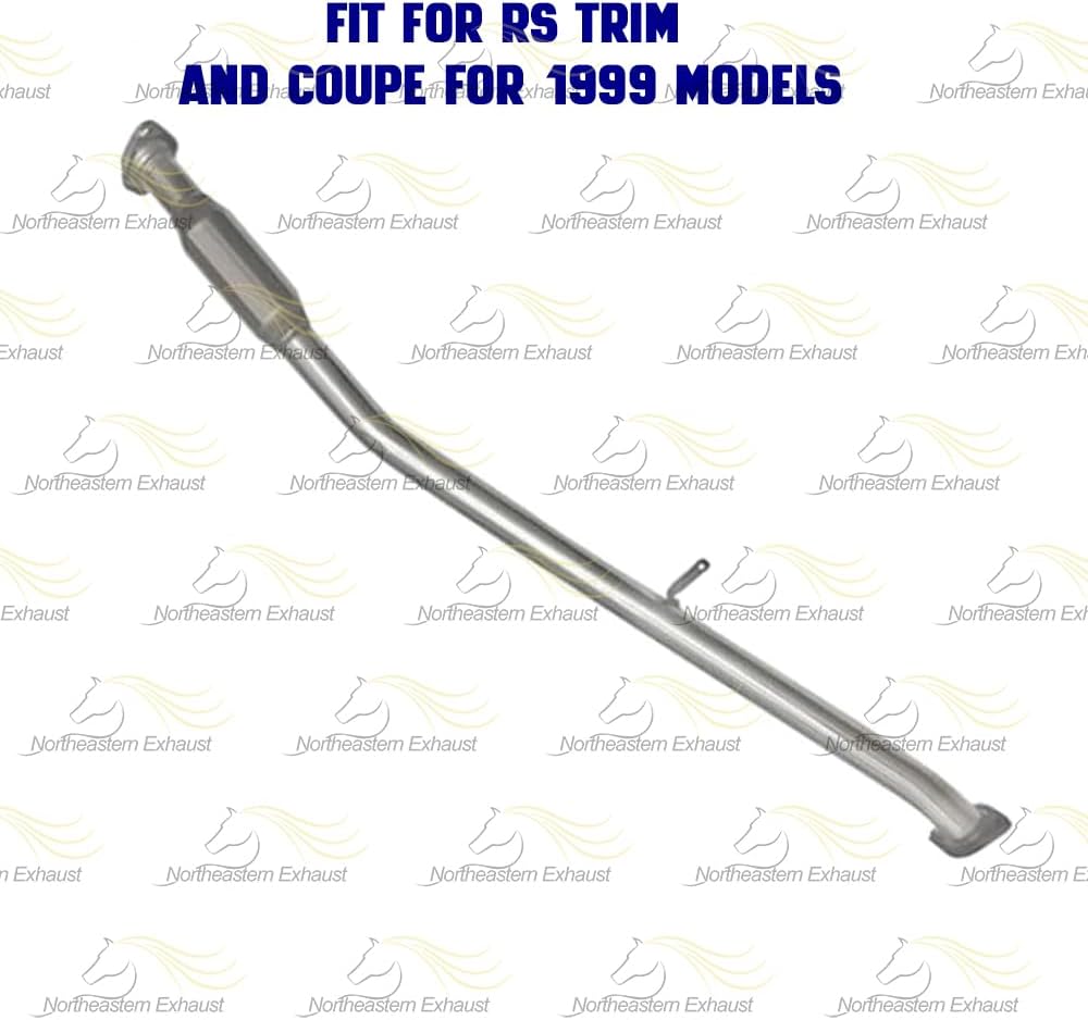 Exhaust Resonator Pipe Compatible with Subaru Impreza 1999-2001 2.5L | Stainless Steel | Northeastern Exhaust | Includes Gaskets, Hanger and Bolt Kit | Direct-Fit Replacement