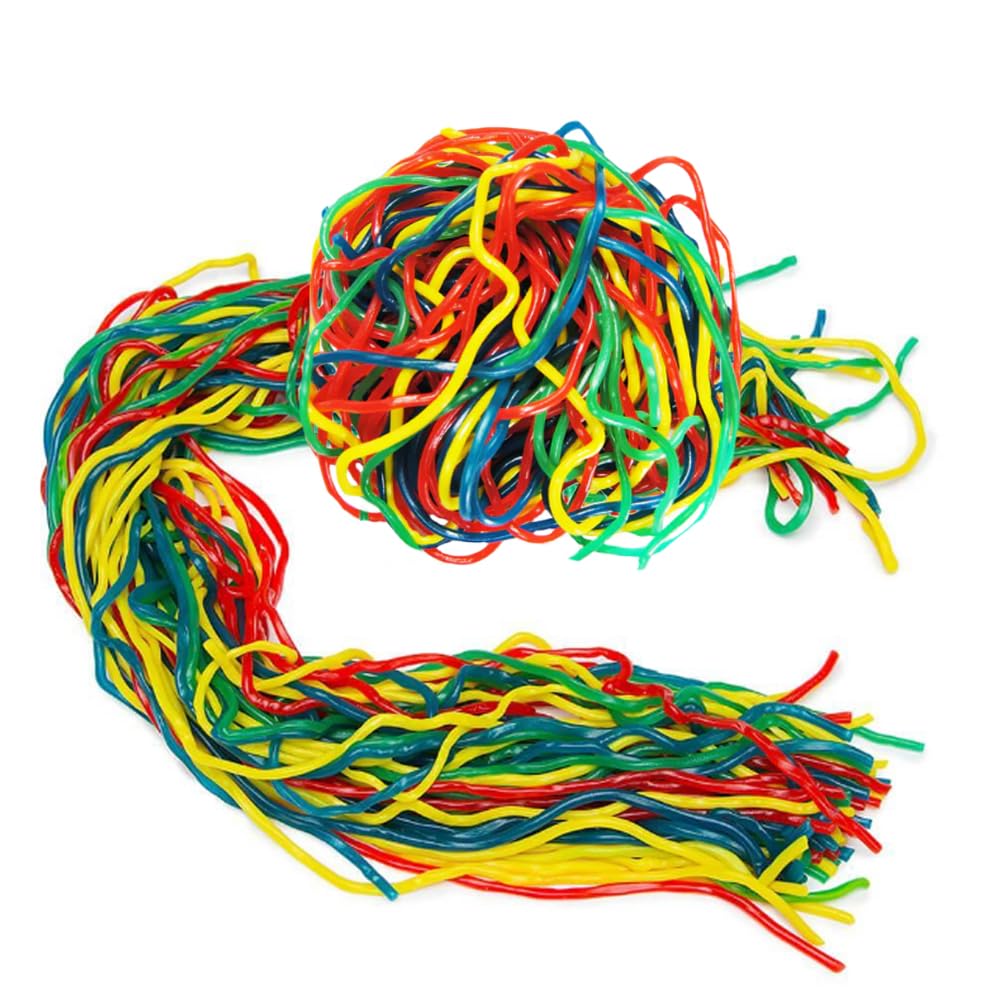 Fruidles Rainbow Licorice Laces, Rope String Licorice Candy Gummies, Soft, Chewy, Long Shoestring Candies (2 Pound)