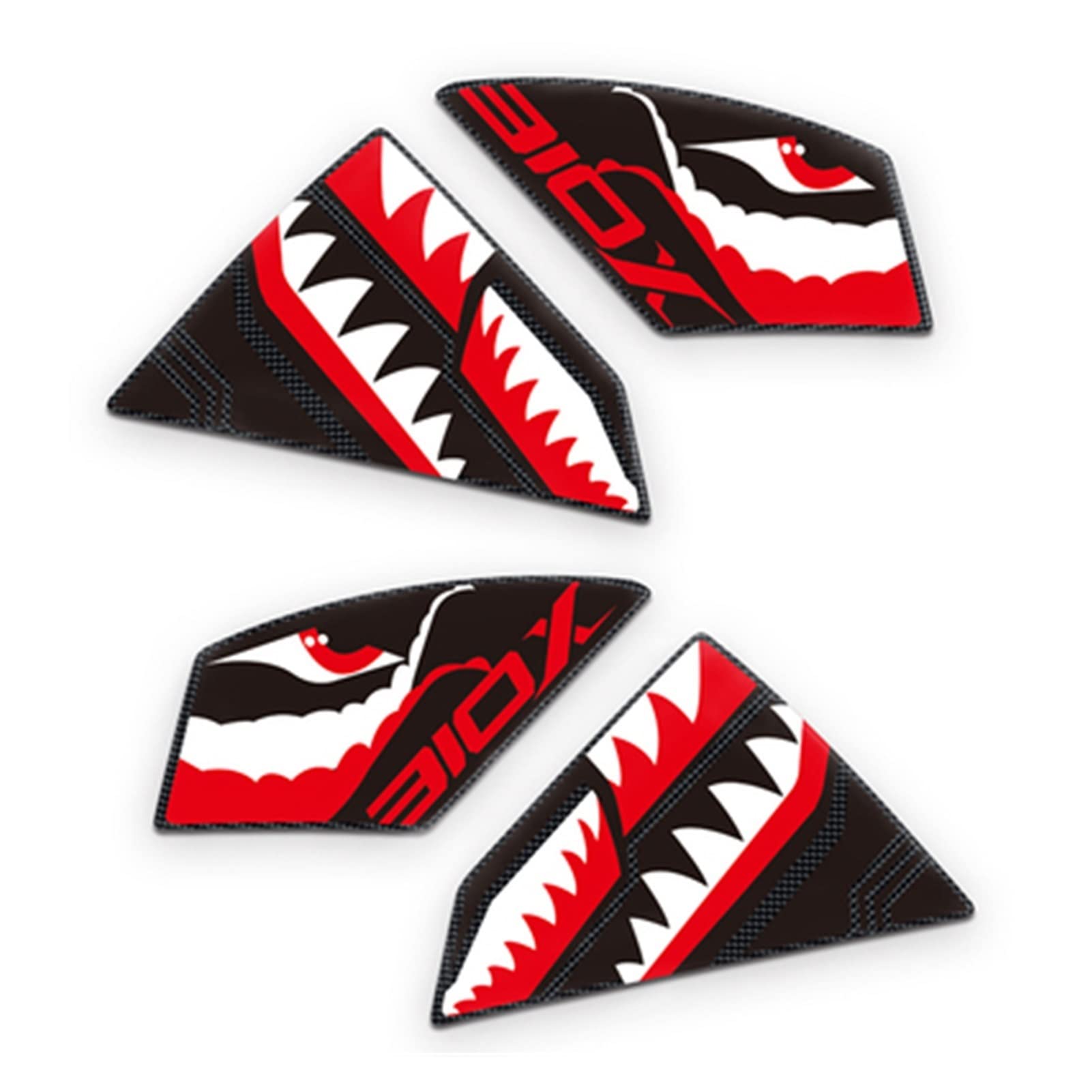 CleveFit Motorcycle 3D Sticker Decal Tank-Pad Stomp-Grips Gas Oil Sticker Accessories Fit For Zontes T310 310 T1 T2 310T 310X (Color : Side pad)