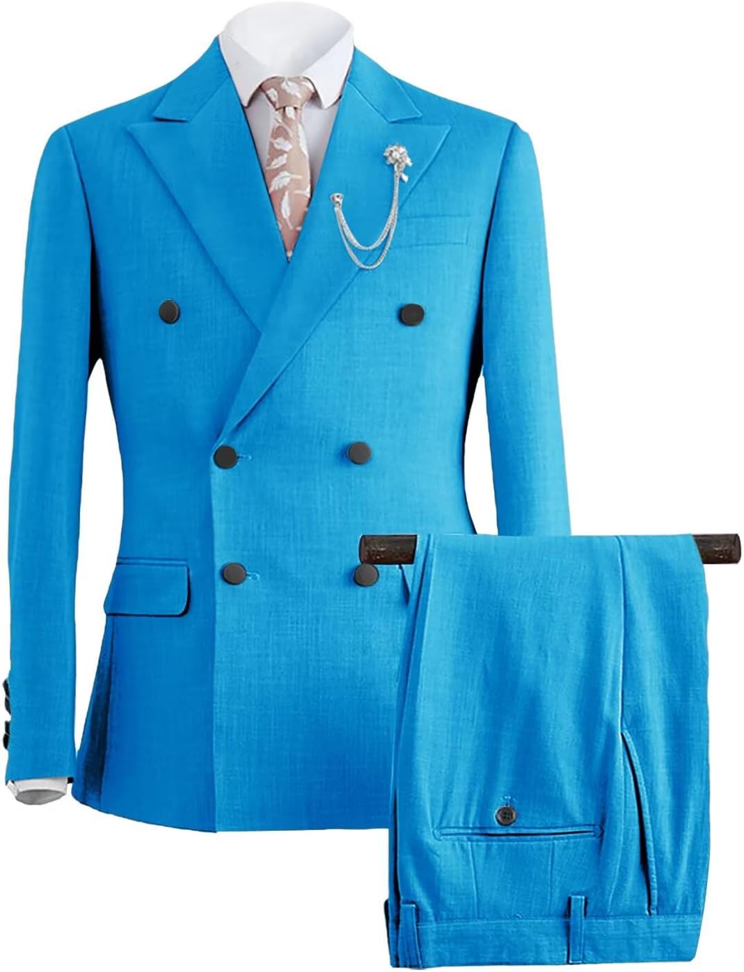 Double Breasted Linen Suits for Men Wedding 2 Piece Linen Suit Slim Fit Beach Summer Groom Blazer Pants Suit