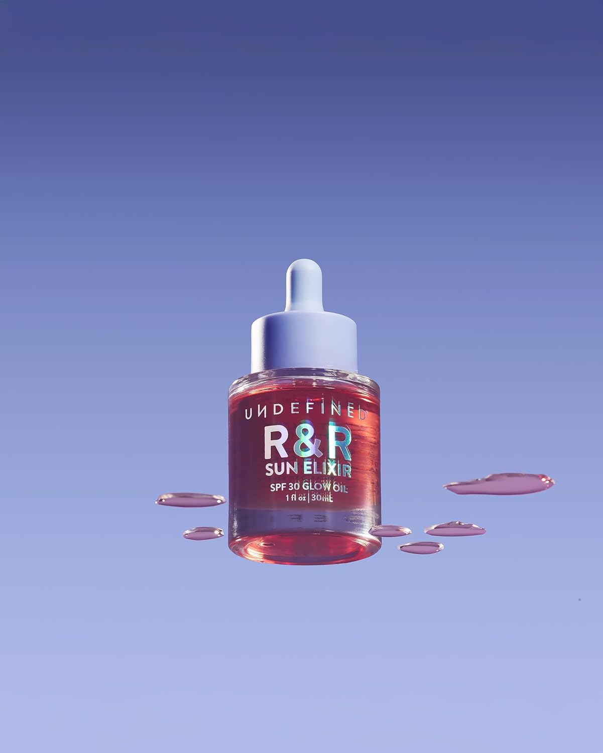 Undefined R&R Sun Elixir SPF 30 – Multitasking Glow Oil with Vitamin C, Water-Resistant Sunscreen, Rose & Vanilla Scent to brighten and protect face, body, hair from UV damage