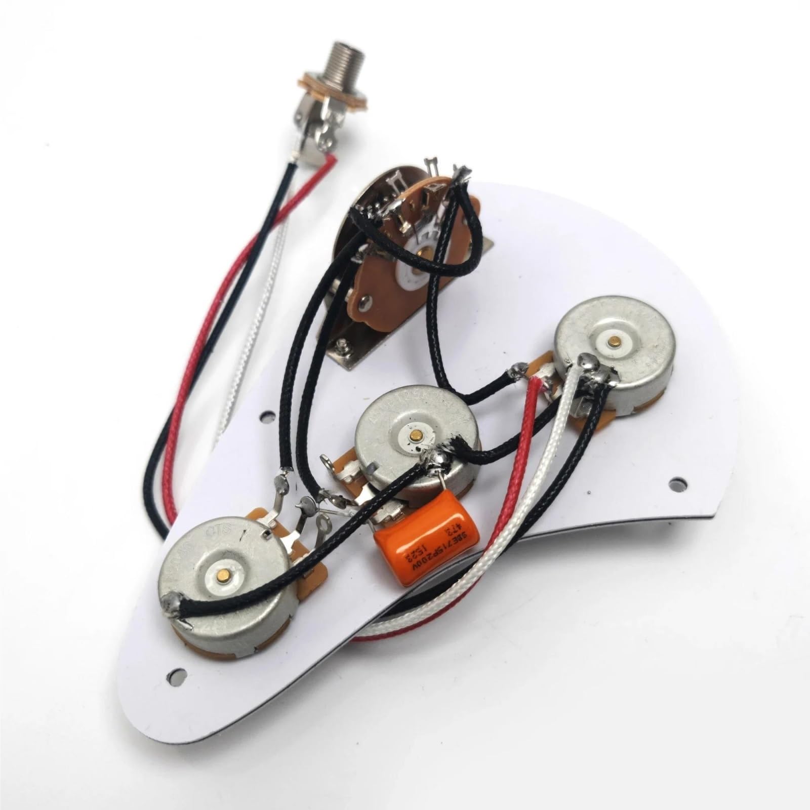 Kit Arnés Precableado Juego de 3 potenciómetros de cobre de 250 K con interruptor de 5 vías para accesorios de guitarra ST.