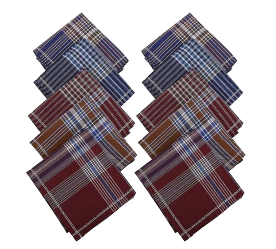s4s 100% Cotton Premium Collection Handkerchiefs/Rumal for Men and Boys-picture-24