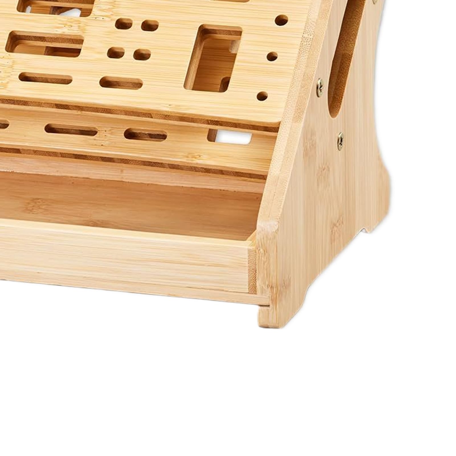 Organizador de Alicates | con Bandeja de 53 Agujeros Organización Hogar Madera - Organizador de Herramientas para Escritorio | Para Manualidades Reparación Garaje Interior y Exterior Jardín