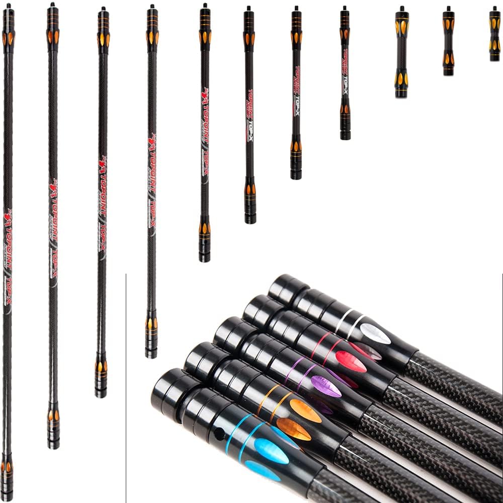 wolfman Tir à l'arc Stabilisateur d'arc Barre D'équilibre 4-34 Pouces Tige Stabilisatrice en Carbone Amortir Le Poids Tige D'Amortisseur pour Arc à Poulies Arc Classique de Chasse