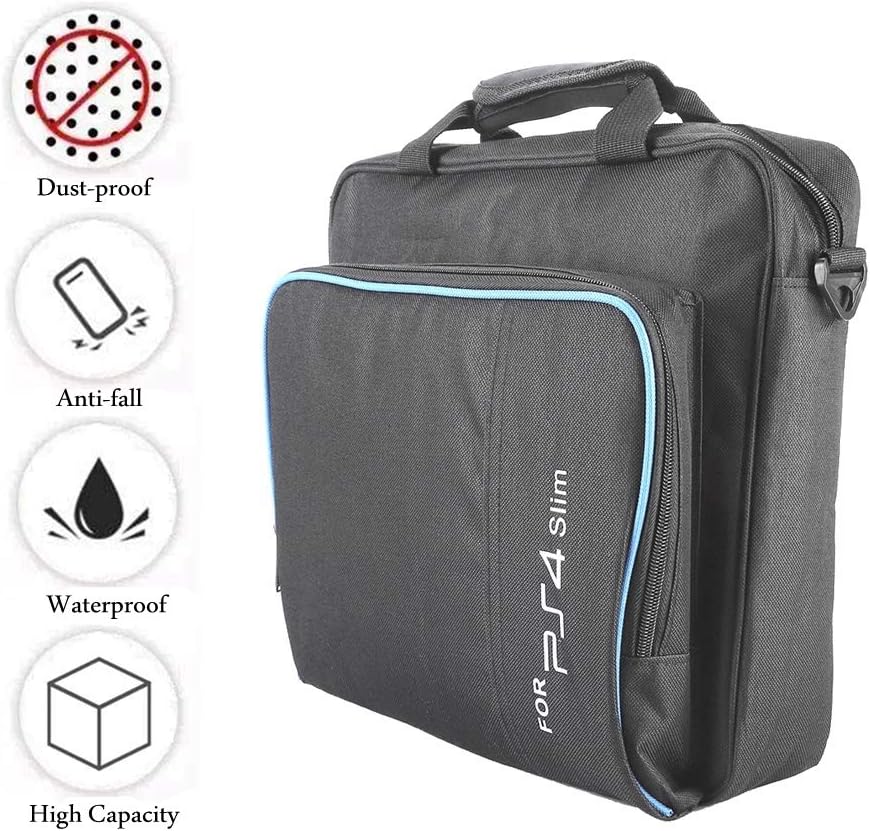 fosa Console Carrying Case Bag for PS4 Slim, Waterproof