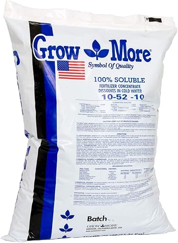 GROW MORE Concentrado de fertilizante soluble de HIGH Bloom 10-52-10 1EA/25 LB