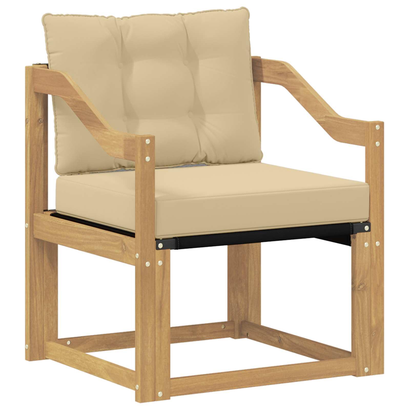 Canapé de jardin pour balcon en bois massif blanc ensemble lounge de terrasse chic
