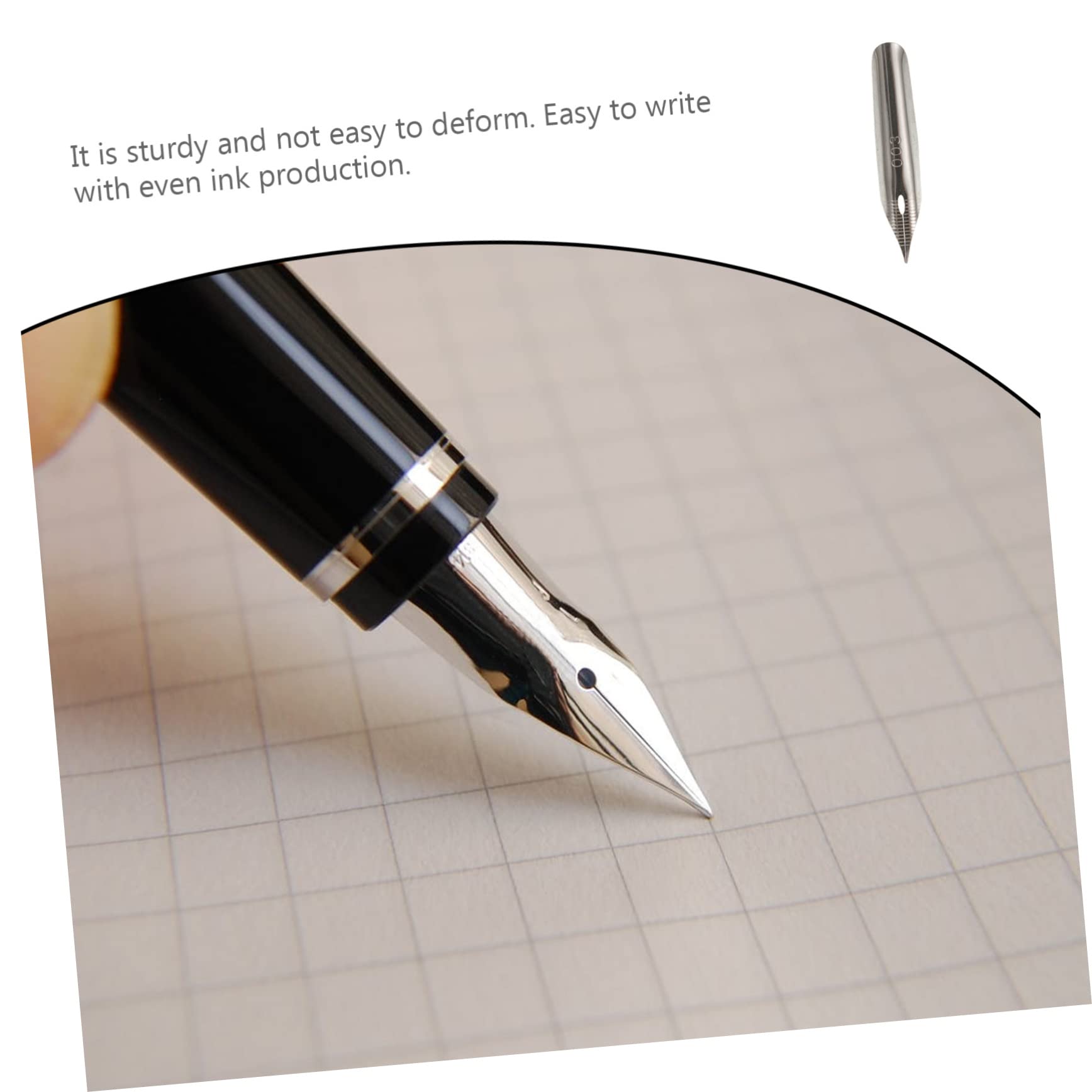 jojofuny 20pcs Stainless Steel Fountain Pen Replacement Nibs for Calligraphy and Art Quill Pen Nibs for Beginners and Artists Smooth Writing Experience