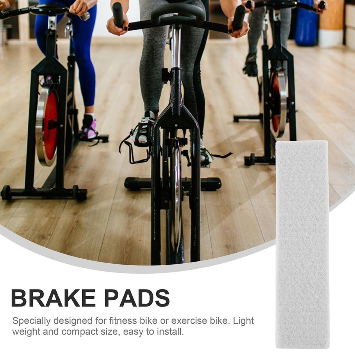 6 Stück Filzbremsbeläge für Fitnessbikes mit Rutschfester Funktion und Geräuschreduzierender Wirkung für Indoor Cycling und Sportgeräte