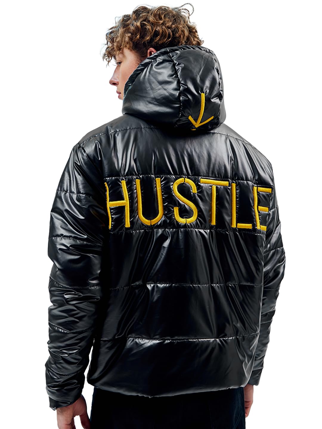 Men's Standard Length Typography Oversized Fit Full Sleeve Hooded Nylon Jacket-image-27