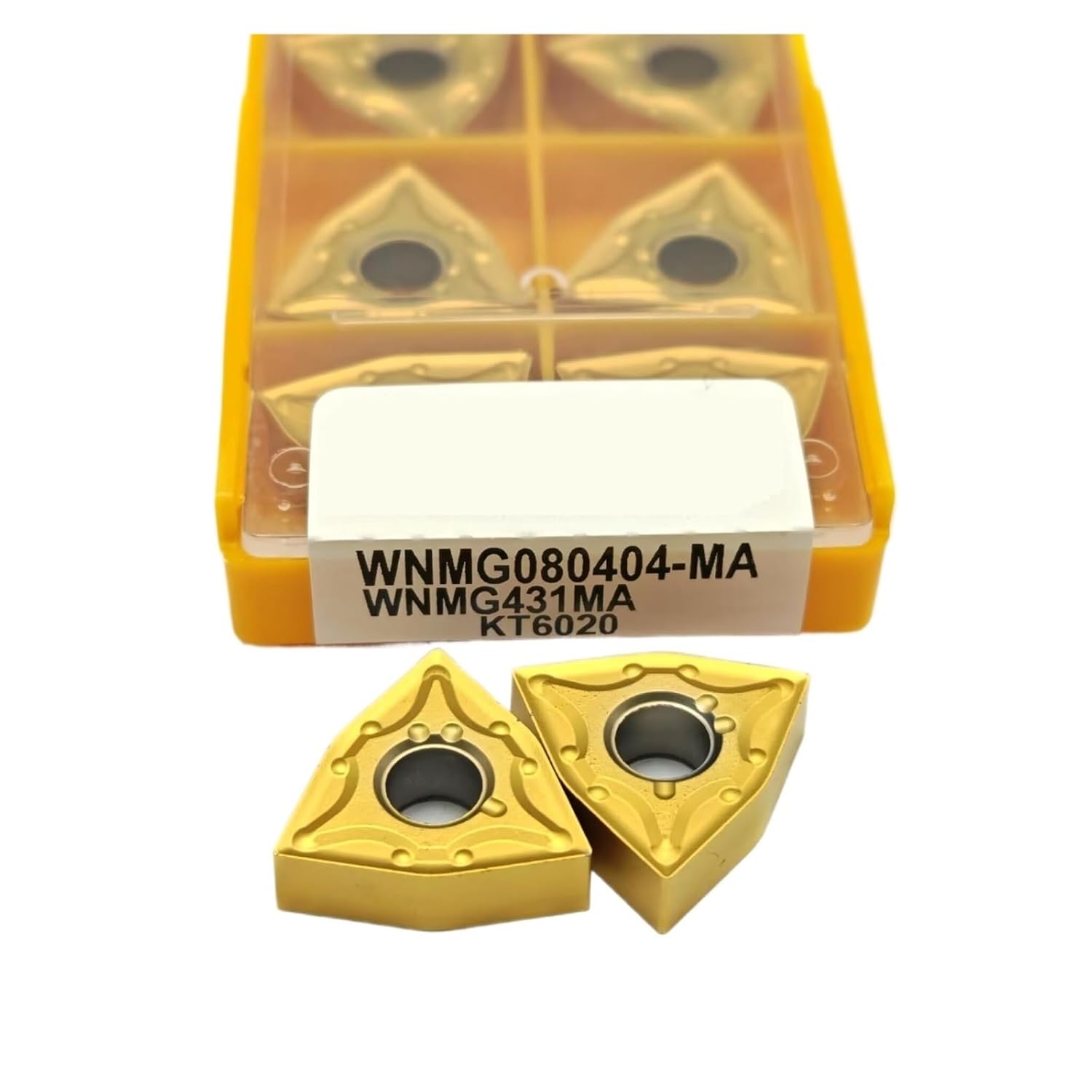 Lathe bits Cutter Inserts 10PCS Carbide Insert WNMG080404 WNMG080408 MA KT15 KT6020 External Metal milling Turning Tool(WNMG080404-MA KT15)