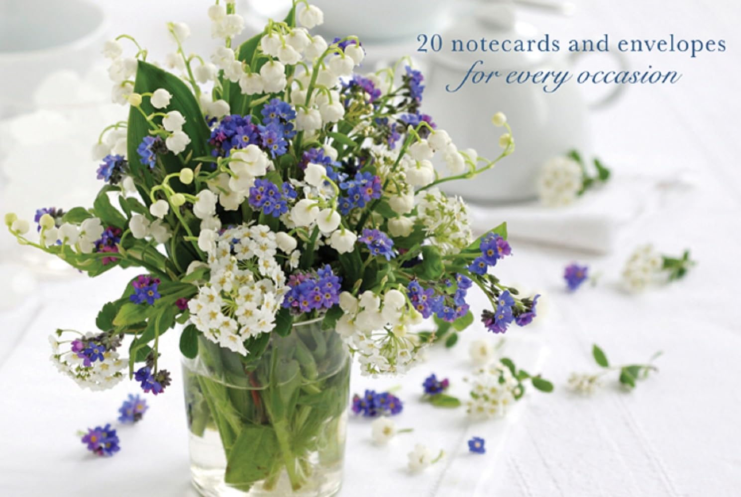 20 Notecards and Envelopes: Forget-Me-Nots - a delightful pack of flower gift cards and decorative envelopes (card pack, stationery)