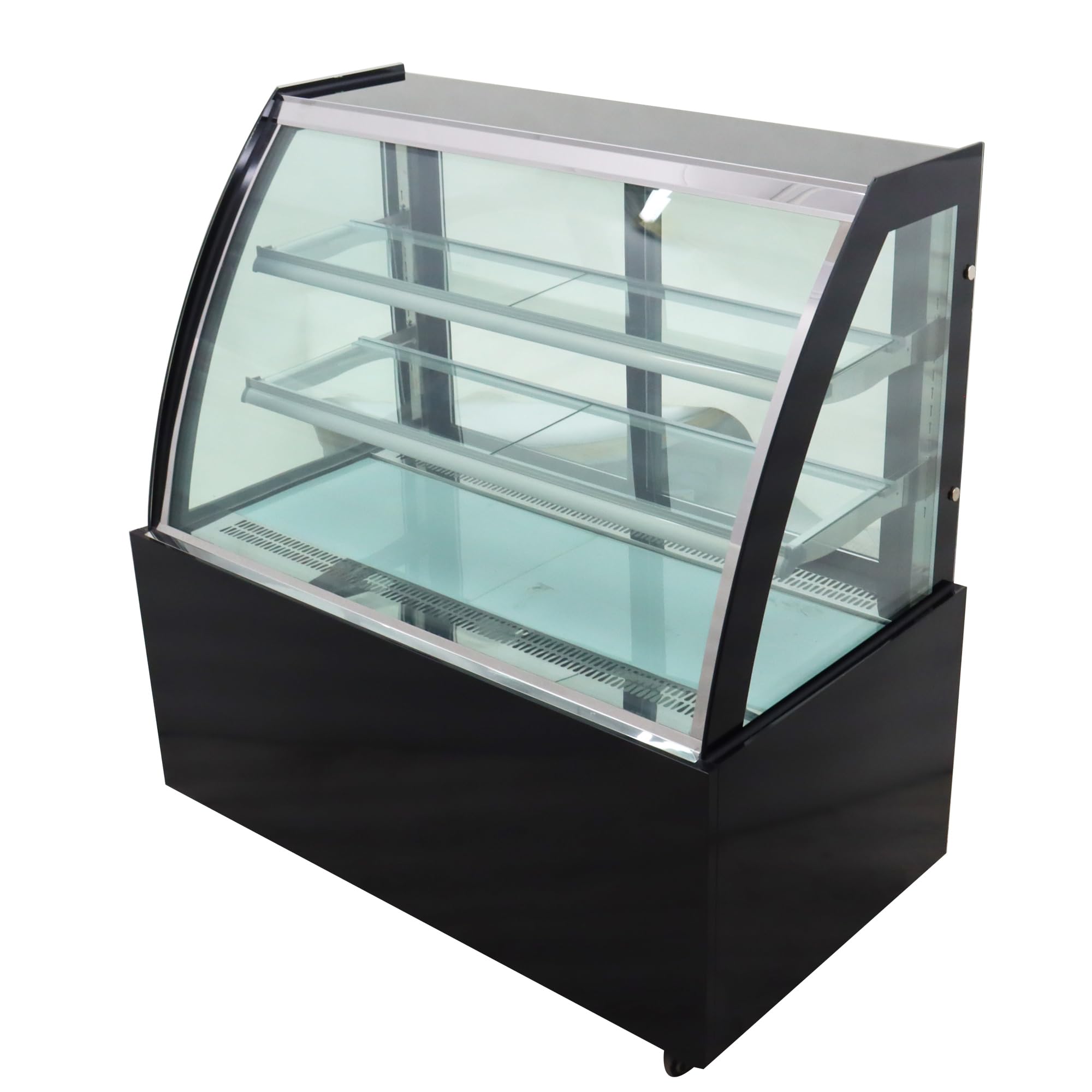 HQHAOTWU Floor-to-ceiling Refrigerated Cake Showcase Commercial Cooling Display Cabinet Desktop Cake Showcase for Fruit Cake Bakery Cookies with LED Light 220V
