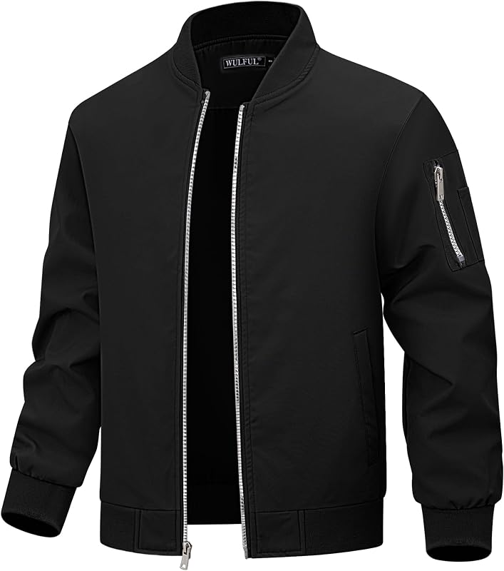 Boy's Bomber Jackets Kids Spring Fall Zip Up Varsity Windbreak Jackets