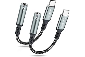 (2 Pack) USB C to 3.5mm Audio Adapter, USB Type C to...