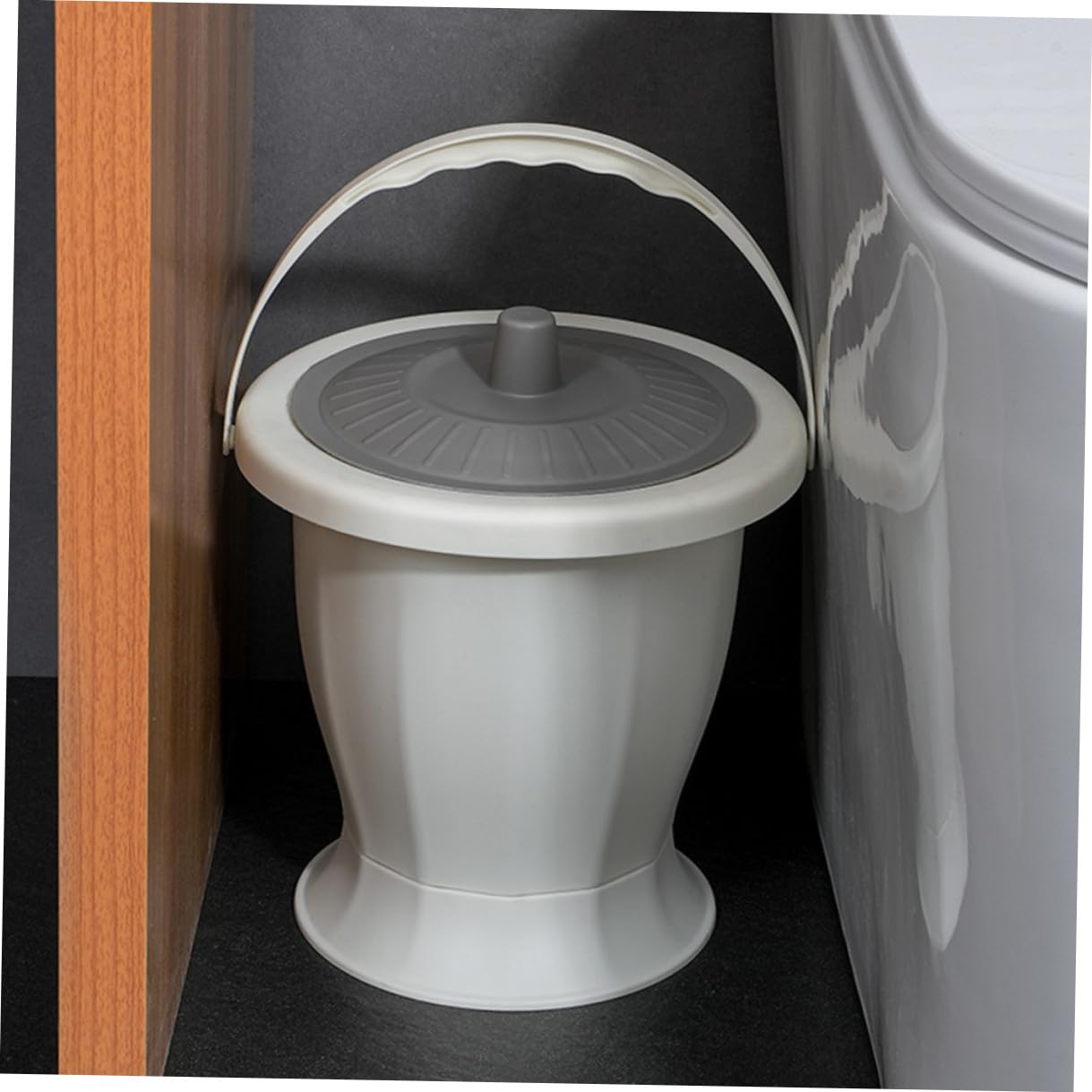 HOMSFOU Vaso da Notte e Facile da Pulire in Plastica Portatile per Adulti Coperchio Riutilizzabile per Casa e Viaggi per Anziani e Donne in Gravidanza