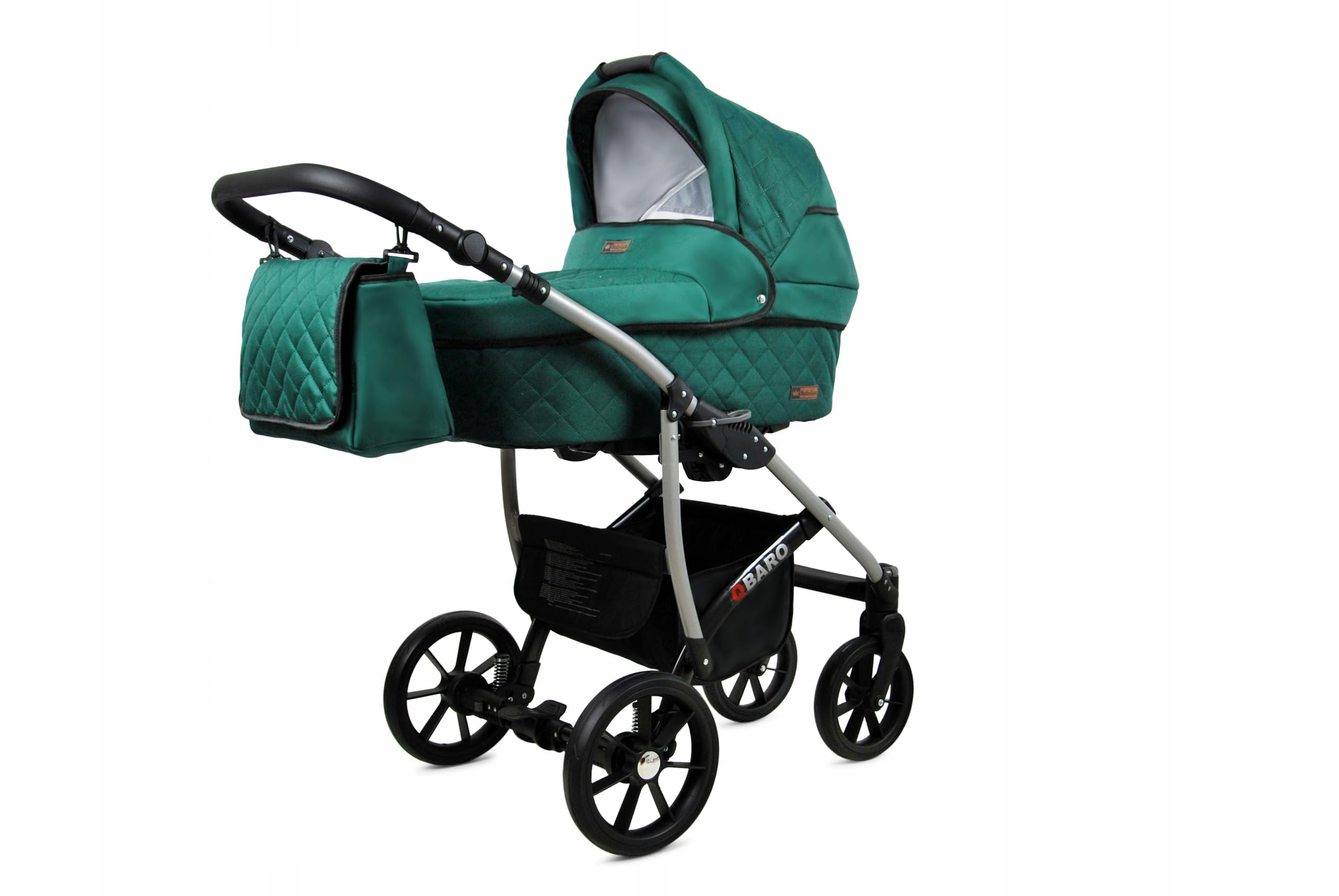 BabyLux 4in1 Kinderwagen Set ROSSO  Kombikinderwagen Mit Babywanne, Buggy  & I-Size Sitz Kinderwagen 0-22kg Faltbar