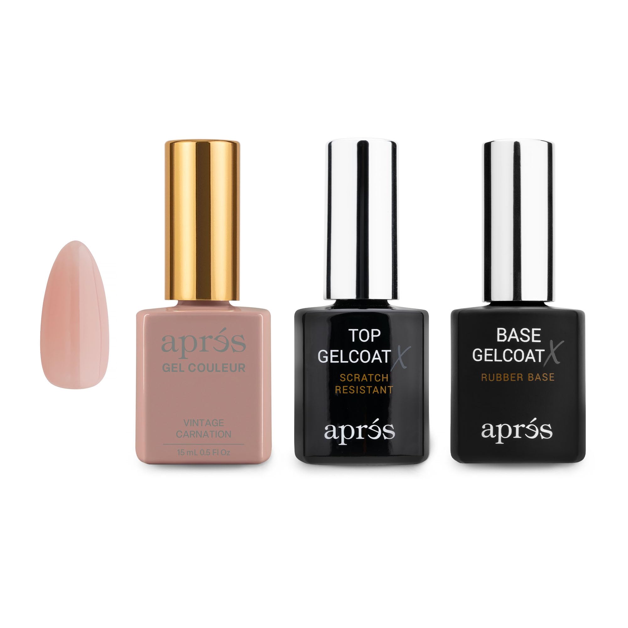 Amazon.com: APRÉS Gel Couleur Trio Set - Gel Color, Base Coat, Non