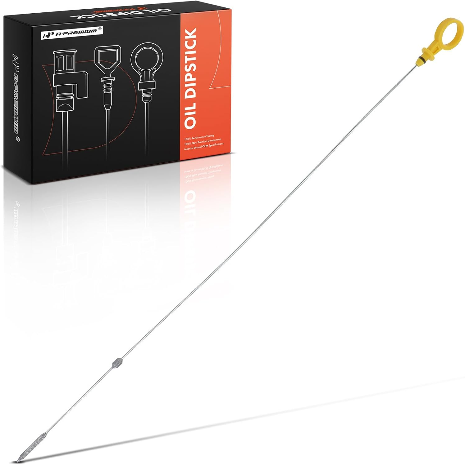 A-Premium V8 6.6L Engine Oil Dipstick Compatible with Chevrolet, GMC Models - Silverado Sierra 2500 HD 2001-2006, Silverado Sierra 3500 Classic 2007, Engine Oil Measuring Rod Dip Stick