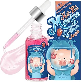 Elizavecca Marine Collagen Ample - Collagen Serum/Functionality for Improvement of Wrinkles and Contains Marine Collagen Extracts/Collagen Essence/Water Serum before and after