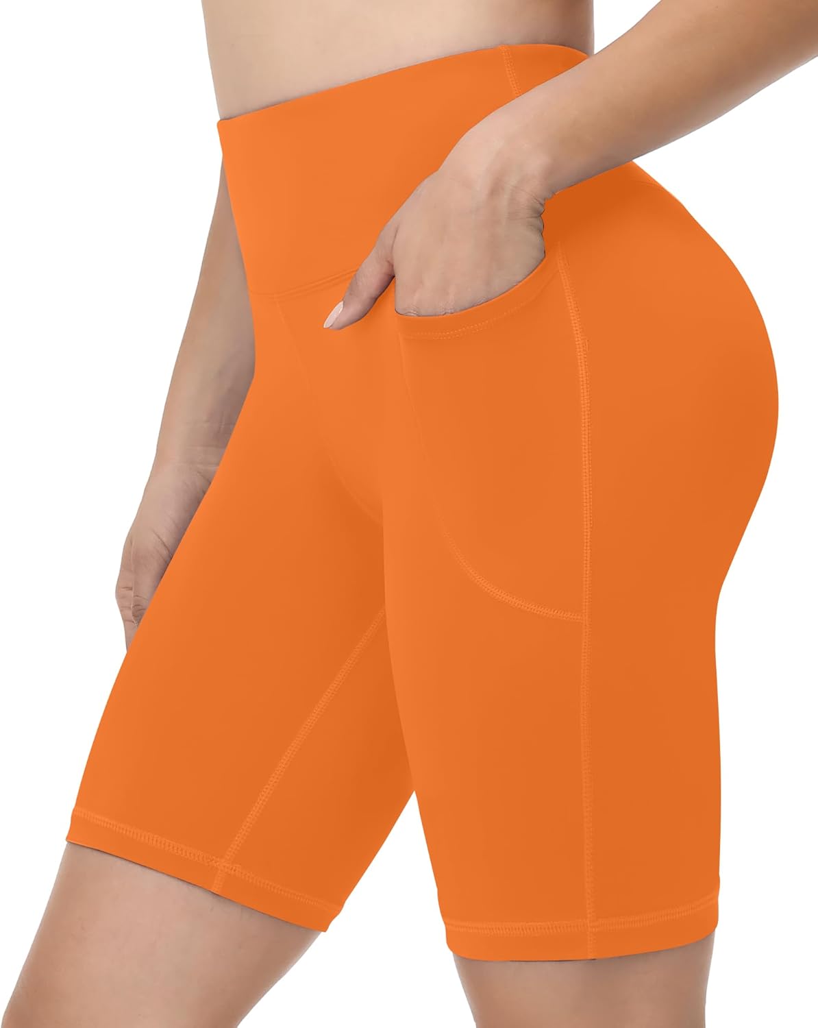 Runhit Biker Shorts Women with Pockets - 8''/5''/3'' High Waisted Yoga Workout Gym Spandex Tummy Control Shorts