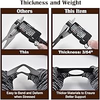 Vista 3 de Placa de Refuerzo de Perilla/Cerrojo de Seguridad de Puerta Negro Mate, Juego de Reparación y Cobertura de Fijación de Cerradura de Puerta, Refuerzo