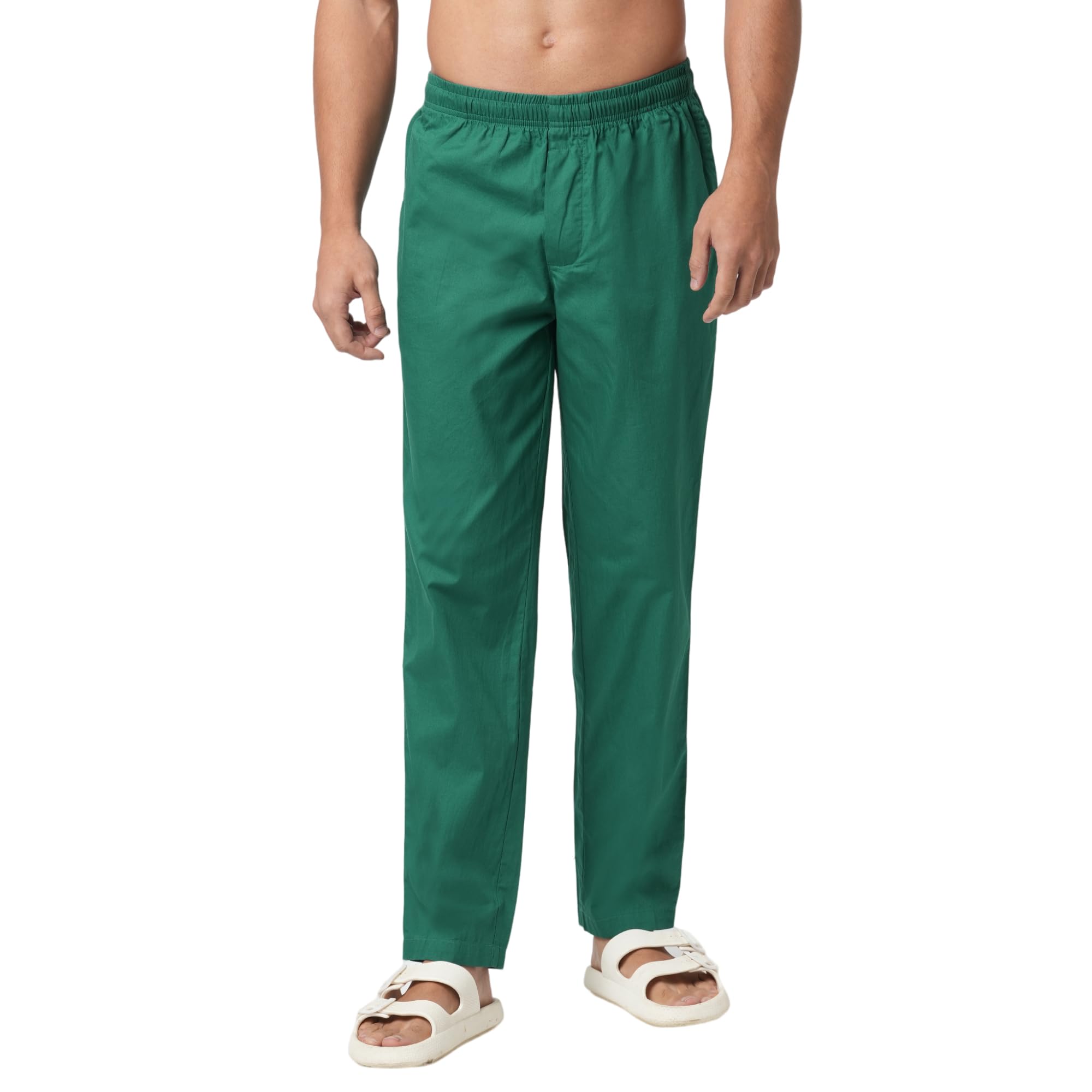 mens Regular Fit Pure Cotton Solid Pyjama||Elastic Waistband Casual Pajama||Feel good Cotton Pyjama||Newly Launched Solid/Printed/Striped/Checkered Pyjama for Men||-image-26