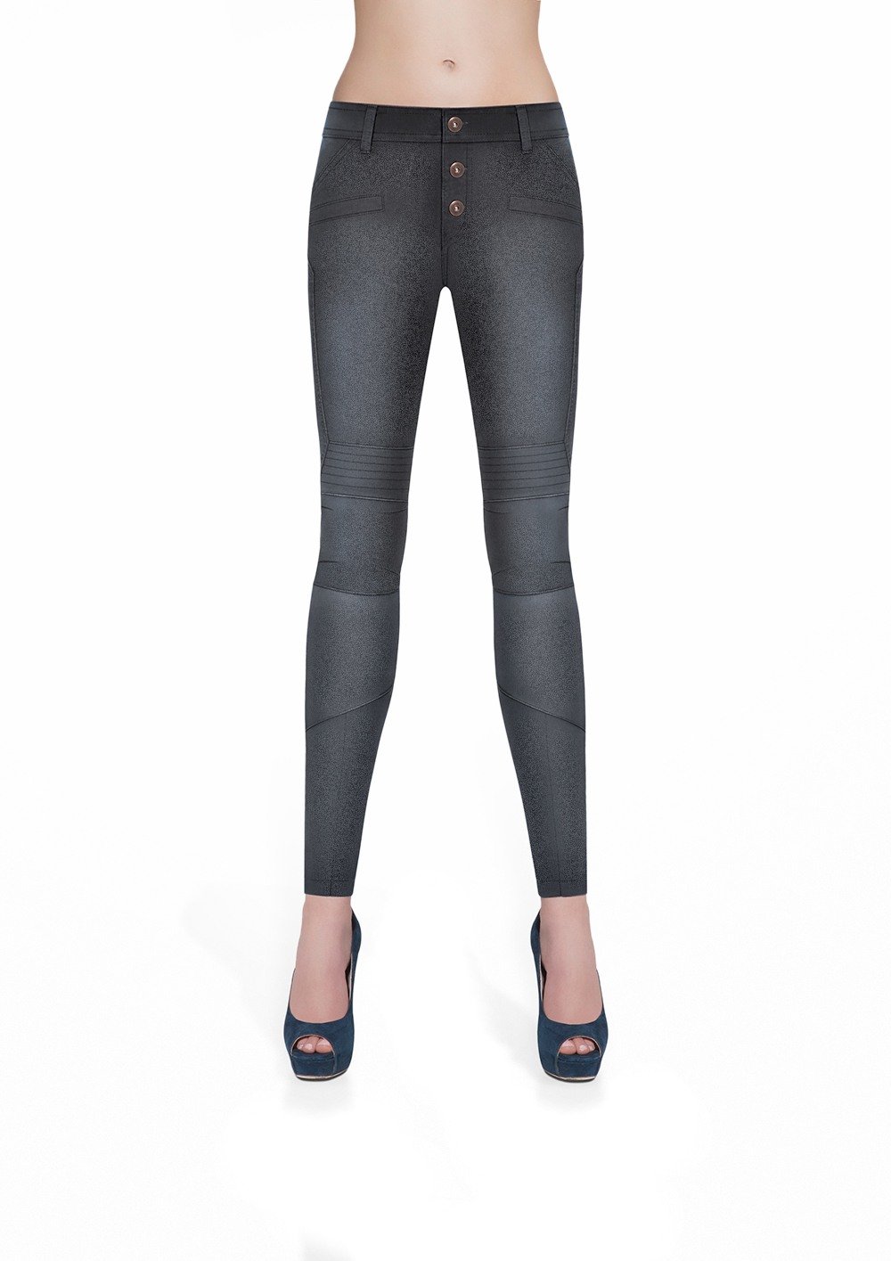 Unten blau Sexy Leggings Handmade Schwarz Größe L
