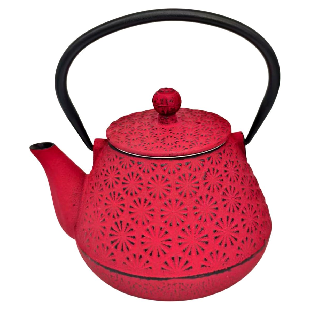 Tetera de Hierro Colado 0,6L - Estilo Japonés con Diseño Floral
