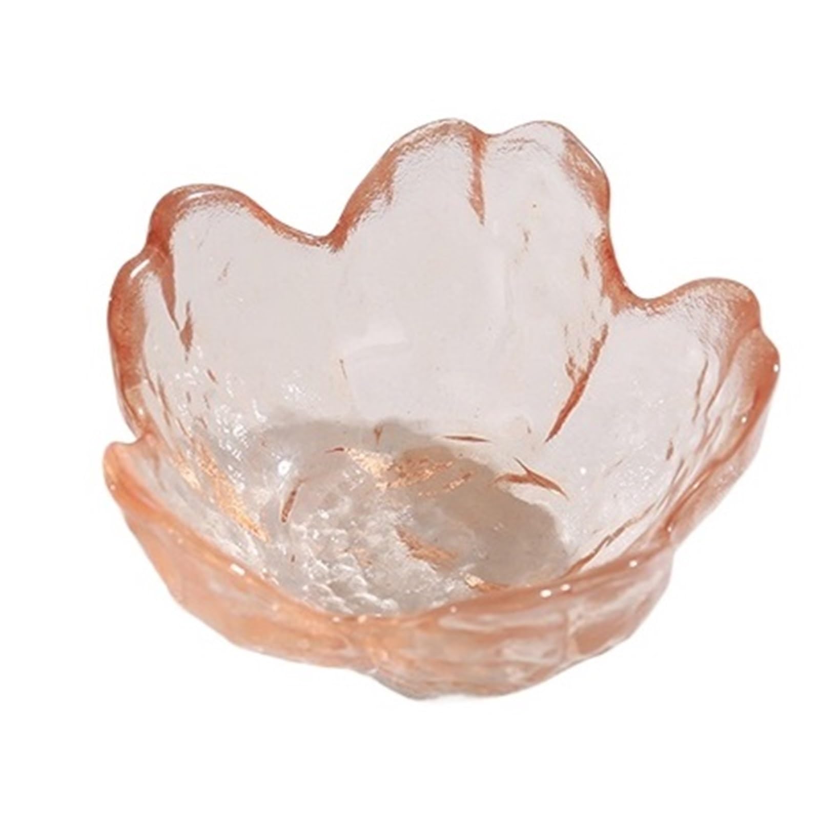 4 pezzi piccolo piatto di vetro for gelato, salsa frutta, ciotola fiori ciliegio, condimento, forniture da cucina Per Dessert(Pink)