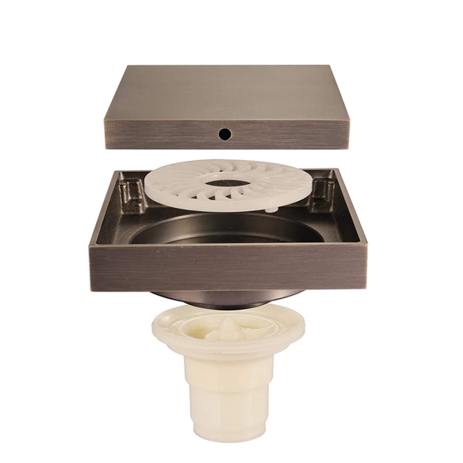 Bouchon de vidange de douche carré en inox pour filtre de sol de salle de bains moderne