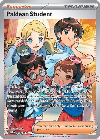 Pokemon - Paldean Student – 230/091 – Paldean Fates – Full Art – Ultra Rare