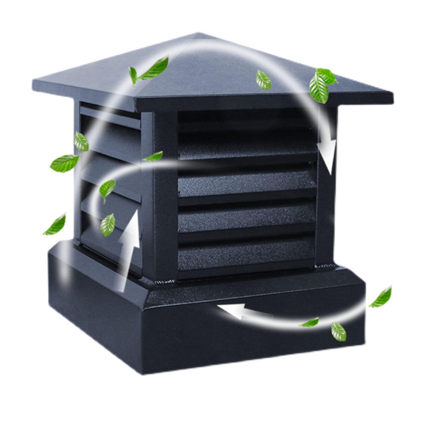 MYXJGNAIY Roof Rain Chimney Cap, Vent Chimney Cover, Aluminum Alloy Fireplace Chimney Cowl for Exhaust, Stove Pipe Topper for Flue, Easy Installation(11.8in)