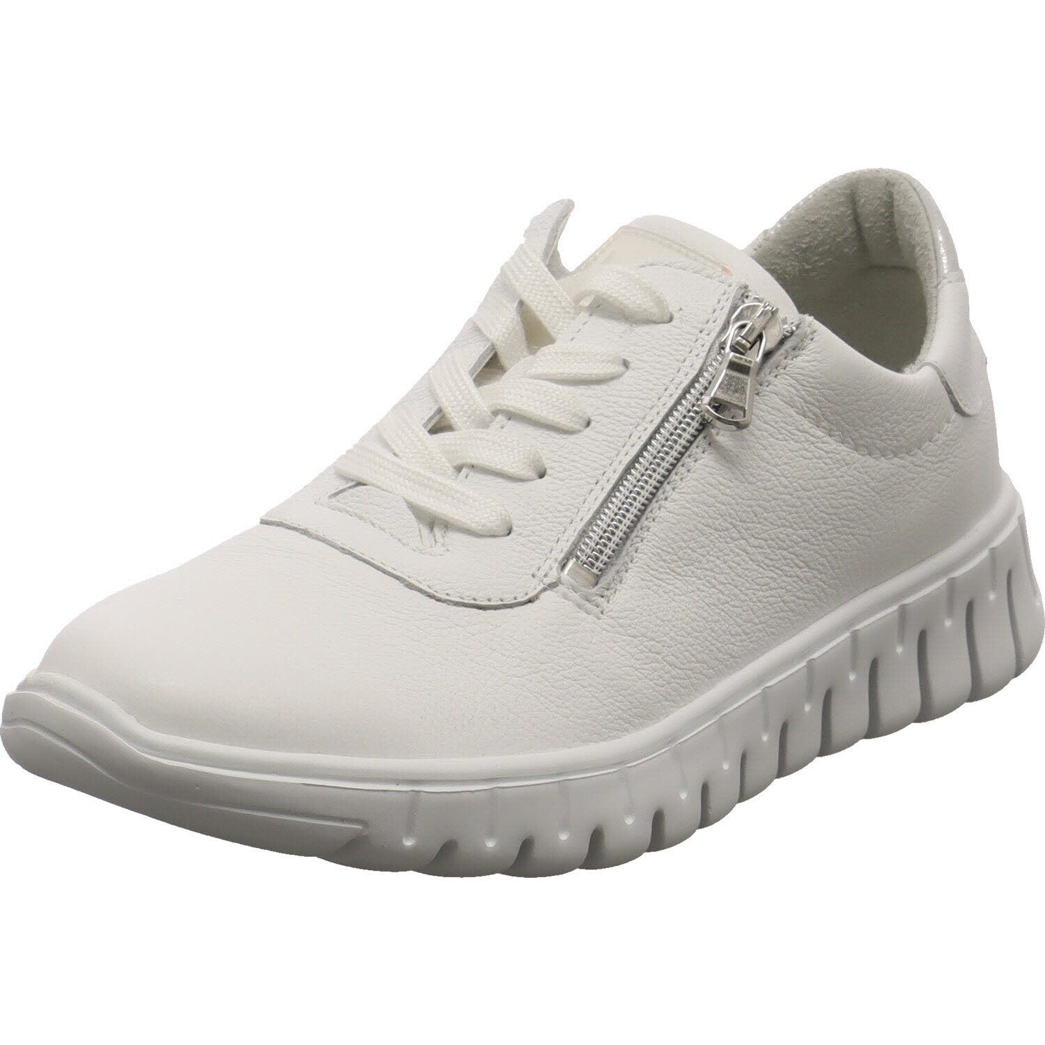 Waldläufer H-Birdy Damen Sneaker Low Leder weiß