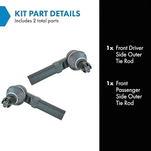 Miniatura 343 de TRQ Juego de barras de acoplamiento exteriores compatibles con Chevrolet Cruze Volt 2016-2019