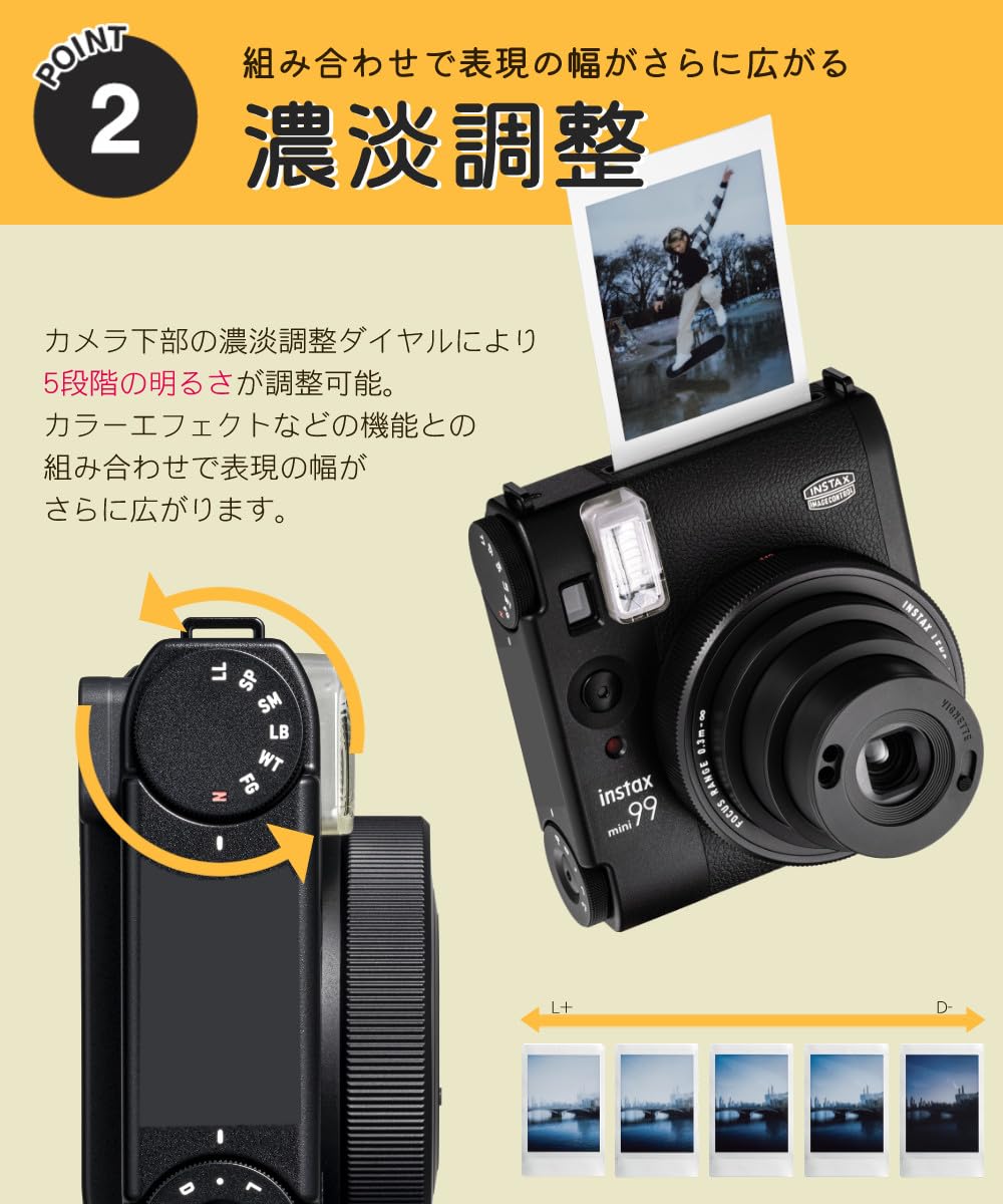 Amazon | チェキ インスタントカメラ instax mini99 ブラック
