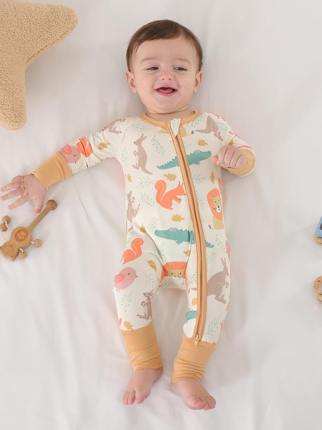 GUISBY Baby Boys' Pajamas Sleep N Play, Baby Clothes, Long Sleeve, Footless,Newborn-2T - Image 6