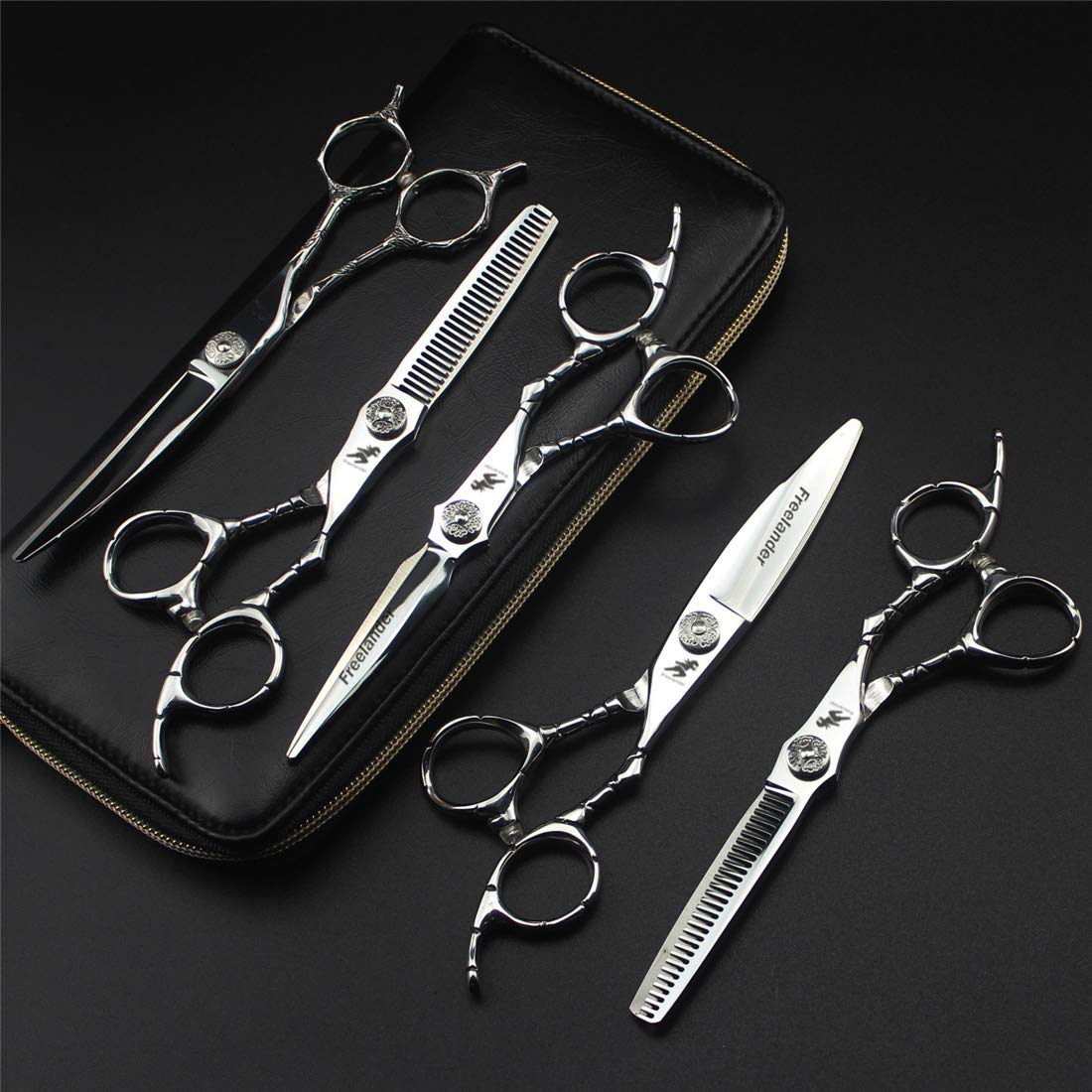 Kit De Ciseaux De Coiffure, Kit De Cisailles De Coupe De Cheveux Professionnels pour, Ciseaux De Cheveux Professionnels Et Barbiers Ou Usage Domestique, Lumière Et Nette