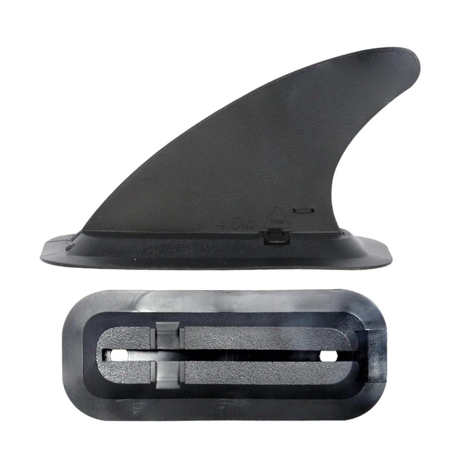 Gralara Base per Pinna da Surf, 19,5 X 7,9 Cm Dock per Pinna in Materiale PVC per Longboard E Shortboard, Dotata di Una Struttura di Bloccaggio Scorrevole, Resistente all'Usura, Robusto