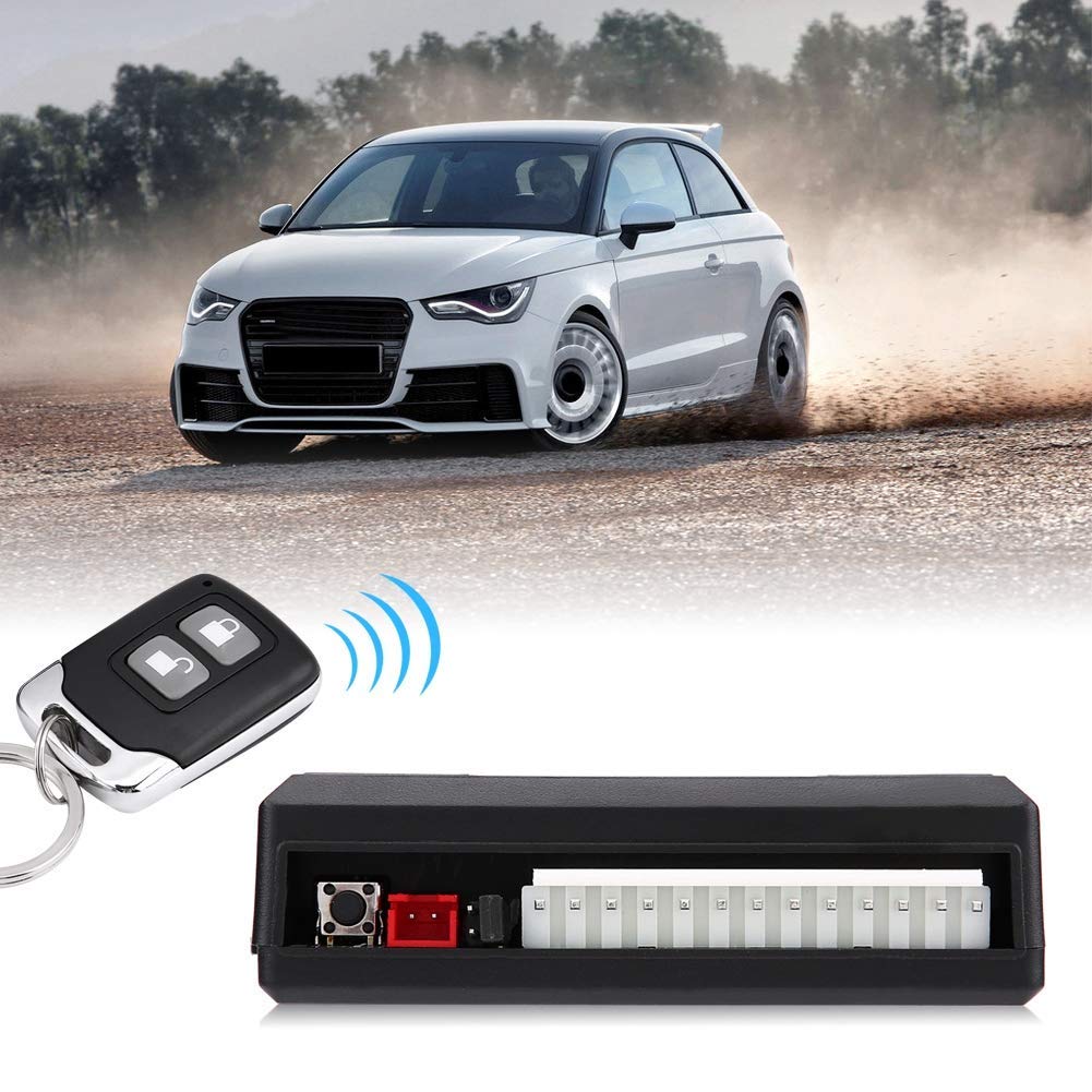 Aramox Kit universel de déverrouillage du coffre système d'entrée sans clé de voiture serrure de porte serrure centrale kit de télécommande