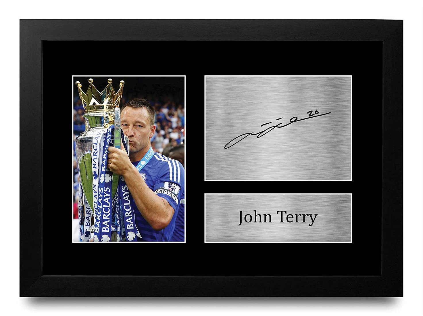 HWC Trading FR A4 John Terry Signed Printed Photo Memorabilia Autograph Display - A4 Framed